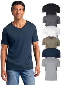 True Classic Tees, Premium Fitted Men's T-Shirt, V Neck, Staple 6-Pack, Small