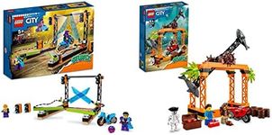 LEGO City Stuntz The Blade Stunt Challenge Set Action Set for Kids Age 5 Plus 60340 & City Stuntz The Shark Attack Stunt Challenge Adventure Series Toy with Flywheel Powered Stunt Bike 60342