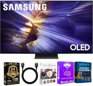 Samsung QN77S90FKIT1 OLED S90F 4K Smart TV Bundle Ultra Thin Design, HDR+, 144Hz Gaming, Alexa Built-in, AI Up