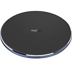 TOZO W1 Wireless Charger, 10W Qi-Certified Charging Pad with Aviation Aluminum Computer Numerical Control Technology Compatible with iPhone 16/16 Plus/16 Pro Max/15 14 13 12 and Samsung Galaxy Series