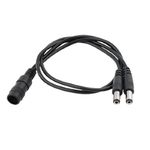 BW 5.5x2.1mm 1 Female to 2 Male Splitter 2 Way DC Power Cable for CCTV Camera