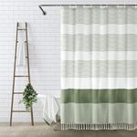 Awellife Boho Sage Green Shower Cur