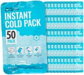 ICEWRAPS 4x7 Instant Cold Pack - Box of 50 | Cold Compress Instant Ice Pack for Muscle Pain Relief, Sciatica, Toothache | Disposable Ice Packs for Injuries | Instant Ice Packs for First Aid and Sports