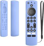 kwmobile Case Compatible with Toshiba and Insignia NS-RCFNA-21, CT-RC1US-21, CT95018 / Fire TV Case - Soft Silicone Cover for Remote Control - Light Blue