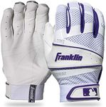 Franklin Sports Fastpitch Freeflex Series Batting Gloves - White/Purple - Women's X-Large