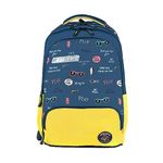 Gear Gambol 35L Casual Standard Backpack/School Bag/Daypack For Boys/Kids (Teal-Yellow)