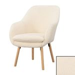 Convenience Concepts Take a Seat Charlotte Wingback Sherpa Accent Armchair 25.25" - Boho Transitional Boucle Lounge Chair for Office, Den, Living Room, Sherpa Cream