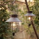 YAKii 2 Pack Solar Lantern Hanging 