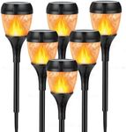 MXLATUU Solar Flame Lights, Outdoor Waterproof Solar Lights, Solar Automatic Switching Path Lights, Solar Torch Flame Lights for Garden Yard Lawn Terrace Landscape Decorative Lighting (6)