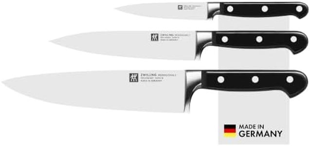 ZWILLING Professional S Messer-Set 3-teilig, Rostfreier Spezialstahl, Schwarz, Made in Germany
