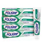 Super Poli-grip Original Formula Zinc Free Denture Adhesive Cream, 4 Count