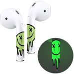 ROCKMAX Glow in The Dark AirPods 2 Skin, Cute AirPods Accessories for Woman Man Gift, Halloween Sticker for Earbuds 2nd Generation Custom, Fantastic Decal with Cleaning Kits and Installation Tools