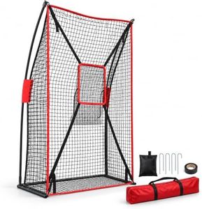 Sharellon Football Kicking Net - Heavy Duty Portable Kicking Goal Cage with Removable Mesh Bag - 4x7FT Professional Trainer for Coaches Youth Indoor & Outdoor Games