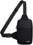 WATERFLY Mini Sling Crossbody Bag: Dual Pocket Small Shoulder Bag Lightweight Casual Phone Chest Bag Daypack for Travel