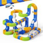 Electric Train Set for Kids 3-8, 3D Train Rail Car Track Building Toy Set, Gravity-Defying Train Tracks, 225 Pcs(80 Track +2 Car) Electric Train Toy, Kids Train Sets STEM Learning Gift for Boys Girls