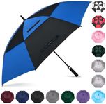 Trenovo Automatic Open Golf Umbrella, 47/54/62/68/72 Inch Extra Large Umbrella Oversize Double Vented Canopy, UV Protection Waterproof Windproof Stick Umbrellas for Rain Men and Women