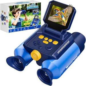 Binoculars for Kids with Night Vision - 48MP FHD Digital Camera Binoculars STEM Toy with 2.4" IPS Screen, 10X Optical Zoom, Rechargeable for 4-12 Years Old Boys & Girls, Outdoor Camping Birthday Gifts