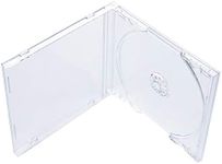 Maxtek 10.4 mm Standard Single Clear CD Jewel Case with Assembled Clear Tray, 50 Pack