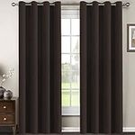 H.VERSAILTEX Premium Blackout Curtains for Living Room 84 Inches Length, Blackout Curtains for Bedroom Curtains & Drapes Thermal Insulated Drapes - Chocolate Brown, 1 Panel, 52" W x 84" L