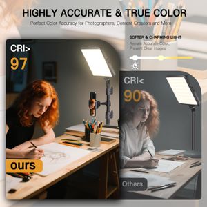 NiceVeedi LED Studio Lights 2-Pack – Adjustable Photography Lighting