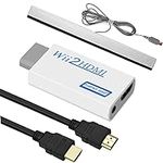 CUDCAY 3 in 1 Wii HDMI Adapter Wii to HDMI Adapter for Smart TV + Wii Sensor Bar Wired Motion Sensor Bar + 5ft High Speed HDMI Cable Compatible with Nintendo Wii