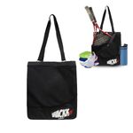 Whackk Borg Black 23L Tennis Badminton Squash Shoulder Bag/Sep Shoe Pocket/Bottle Holder/Organiser