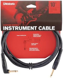 Planet Waves PW-GRA-10 Custom Câble d'instrument à angle droit 3 m Noir