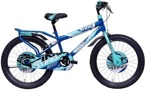 Hero Sting Premium Kids Cycle - Age 5-8, 20T BMX (Single Speed, Stylish Black Design) (Blue)