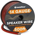 InstallGear 14 Gauge AWG 500ft Speaker Wire True Spec and Soft Touch Cable Wire - Red/Black (Great Use for Car Speakers, Stereos, Home Theater Speakers, Surround Sound, Radio)