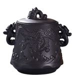 Aisima Urns Urns Dragon And Phoenixpattern,Ceramic Cremation Urns Memorial Burial Funeral Urn for Human Ashes Or Pet Ashes Souvenir,B