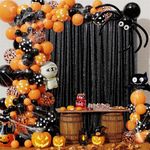 B-COOL 4ftx8ft Black Sequin Backdrop Curtain Halloween Decor Photo Backdrop Glitter Photo Booth Curtain for Halloween Christmas Brirthday Studio Backdrop Drapes Decoration