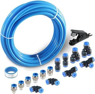MSAEIQUN Pneumatic Tubing Blue Polyurethane PU Air Hose Pipe Tube Kit 10mm OD 6.5mm ID 10 Meter 32.8ft for Air Line or Fluid Transfer (10mm x 10M)