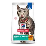 Hill's Science Diet Adult Perfect Weight Chicken Recipe Dry Cat Food For healthy weight and weight management, 7 lb Bag