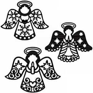 3 pcs Christmas Peace Love Angels Hope Heart Easter Halloween Blessing You Metal Cutting Dies Die-Cutting for Scrapbooking Embossing Craft Cardmaking Album Gift Cards Decoration Greetings Angel Art