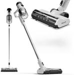 Gtech AirFOX Platinum, Cordless Stick Vacuum Cleaner, 37V Li-Ion Battery with 80 Minute Runtime, 450W Brushless Motor, 2-in-1 Upright & Handheld, LCD Display Panel, White