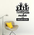 Wallstick Team Work with Quotes wallstickers (Vinyl 65 cm x 50 cm)