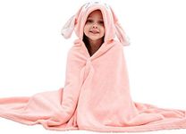 Bigood Hooded Bath Towels for Babies, Toddler Kids Cute Animal Bath Robe Soft Plush Hooded Towel Bathrobe for Boys Girls