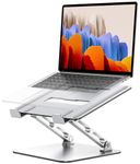 Babacom Ergonomic Laptop Stand for Desk, Dual-Bar Support & Height Adjustable Laptop Riser Cookbook Holder, Ventilated Portable & Foldable Computer Stand, Compatible with MacBook, All 10"-16" Laptops