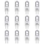 12 Pack G4 Halogen Light Bulbs 10W 12V Dimmable 2 Pin Lamp Bulb, Warm White 2700K, 140 LM, Clear Capsule 2 Pin Base, for Interior Lighting, Track Lighting, Cooker Lighting