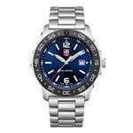 Luminox Pacific Diver XS.3123 Mens Watch 44mm - Military Dive Watch in Silver/Blue Date Function 200m Water Resistant Sapphire Glass