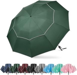G4Free 62 Inch Windproof Inverted Umbrella with Reflective Stripe Large Compact Reverse Golf Umbrella for Rain 10 Ribs Double Canopy Travel Umbrella Automatic Open Close