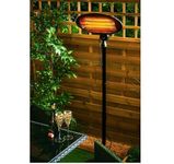 SENTIK® Patio Heater 2KW Free Standing Garden Heater Outdoor with Adjustable Height, 3 Power Settings, Tilting up-down Head, Instant Warmth, and Waterproof Design (Free Standing)