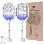 amosquito Bug Zapper Electric Racket 4200V Rechargeable Mosquito Net Indoor Outdoor 2000mAh 2 Pack