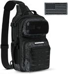 KastKing BlowBak Tactical Fishing Sling Tackle Storage Bag – Lightweight Sling Fishing Backpack - Sling Tool Bag for Fishing Hiking Hunting Camping,Black Camo,Standard