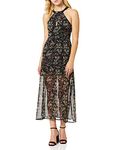 BCBGeneration Women's Cross Front Maxi Dress, Black/Multi, 0