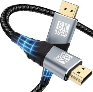 YUETUOL Câble HDMI 3m, 8K@60Hz Câble HDMI 2.1, 48gbps Haute Vitesse 4K@120Hz pour PS5 Console 7680P DTS:X eARC Dolby Vision, HDCP 2.2/2.3, HDR Dynamique,Compatible avec PS5/4/3 X-BOX HDTV