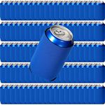 Chengu 100 Pack Blank Beer Can Cooler Sleeves Soft Insulated Reusable Drink Cooler Bulk Collapsible Sublimation Can Cooler Sleeves for Wedding Party Supplies (Royal Blue,Simple Style)