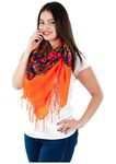 Stylish Large Slavonic, Russian scarf, shawl folk style new Winter collection (Orange)