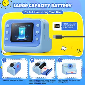 HiMont Kids Instant Print Camera – Blue Digital Photo Printer