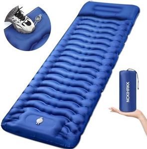 NCKIHRKK Materassino Campeggio Autogonfiabile, Ultraleggero Autogonfiante Materasso Singolo con Pompa a Pedale, Pieghevole Materasso Campeggio per Trekking Escursionismo Campeggio Tenda, Blu
